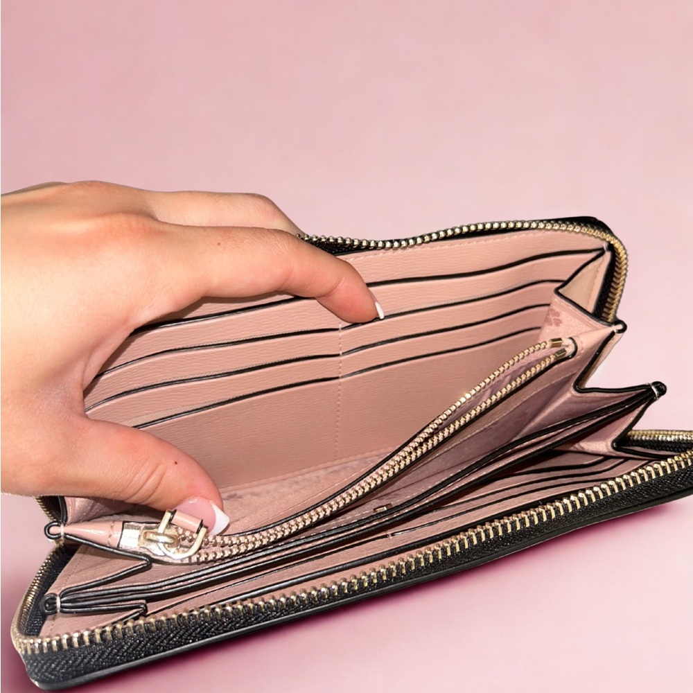 NWT Kate Spade New York | Black Zip-Around Wallet - Picture 9 of 14